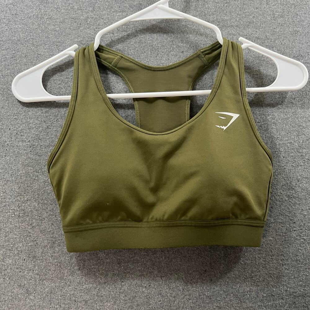 Gymshark Workout Sport Bra Women Size XS Green Athletic Casual Gym Top Ladies